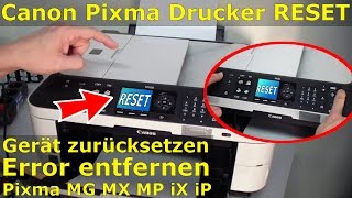 Canon Pixma Drucker Reset  Zurücksetzen  Reparieren FIX [upl. by Adnohrahs]