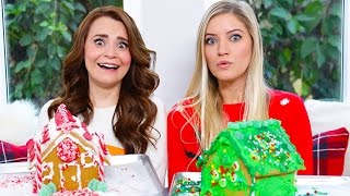 GINGERBREAD HOUSE DECORATING CHALLENGE ft iJustine [upl. by Koressa]