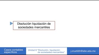 Disolución y liquidación de sociedades mercantiles [upl. by Gonick131]