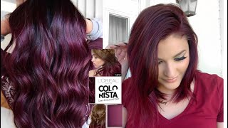 DIY BURGUNDY HAIR  L’Oréal Colorista Maroon [upl. by Sutsugua]