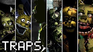 Evolution of Springtrap in FNAF 20152018 [upl. by Jaunita]