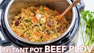 How To Make Instant Pot Rice Recipe Beef Plov Recipe [upl. by Lamoureux]