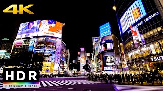 【4K HDR】Night Walk in Tokyo Shibuya 東京散歩 [upl. by Atnahs383]