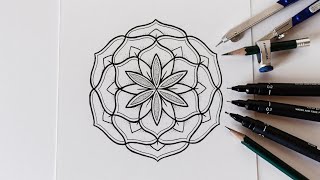 Step by Step Mandala Art Tutorial [upl. by Wey233]