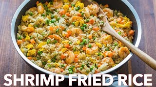 Easy Seafood Dinner  Shrimp Fried Rice Recipe [upl. by Ailedroc]