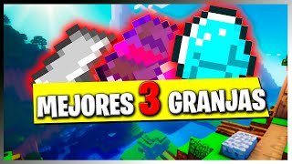 Minecraft Las 3 Granjas MÁS EFICIENTES y FÁCILES [upl. by Waine]