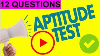 12 x IQ amp Aptitude Test Questions PASS YOUR TEST [upl. by Anrak790]