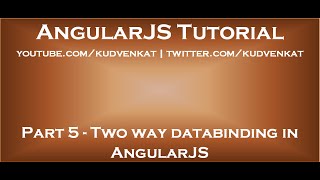 Two way databinding in AngularJS [upl. by Lucille]