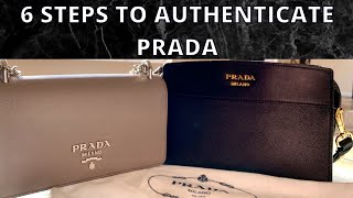 6 STEPS TO AUTHENTICATE PRADA HANDBAGS  Is your Prada REAL or FAKE  How to spot the difference [upl. by Salchunas]