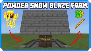 How To Build A Powder Snow Blaze Farm Minecraft Bedrock Edition [upl. by Holey]