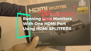 How to Connect Two Monitors Mirrored with One HDMI Port Using Powered HDMI Splitters [upl. by Gnat]