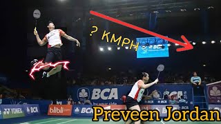 Best Smasher in Badminton  PRAVEEN JORDAN  Badminton Smash HD [upl. by Aiekam]