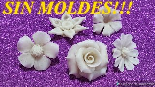 COMO HACER FLORES CON PORCELANA FRIA SIN MOLDES [upl. by Gildea640]