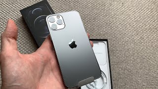 iPhone 12 Pro GRAPHITE unboxing [upl. by Aerdnaed]