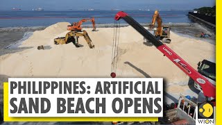 Philippines marks international coastal cleanup day by transformation of Manila Bay beach [upl. by Sivrad]