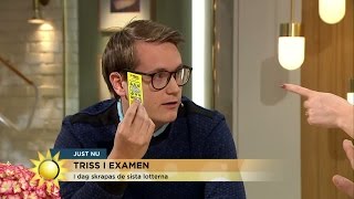 Historiskt Trissskrap i tv quotBlev INGEN vinstquot  Nyhetsmorgon TV4 [upl. by Nomra756]