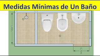 DISEÑO DE BAÑOS  Medidas Mínimas En Baños [upl. by Maurine]