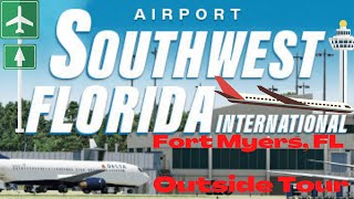 SOUTHWEST FLORIDA INTL AIRPORT RSW  Fort Myers FL Full Outside Tour Departures and Arrivals [upl. by Adaha]