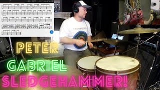 Peter Gabriel  SLEDGEHAMMER  Note For Note Drum Cover  FREE Drumeo Trial In Description 🥁🙌 [upl. by Assi]