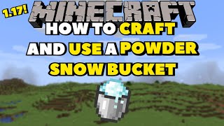 How To Craft and Use a Powder Snow Bucket  Minecraft 117 Tutorials [upl. by Gernhard343]