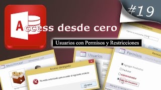 Usuarios con Permisos y Restricciones  Access desde cero 19 [upl. by Hanover124]