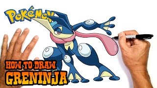 How to Draw Greninja  Pokemon [upl. by Aivyls]