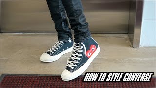 How to Style Converse  Review  On Foot Chuck Taylor x CDG [upl. by Candice]