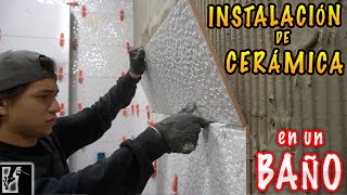 Cómo instalar cerámica EN UN BAÑO 🚿  Instalaciones [upl. by Chrissa242]