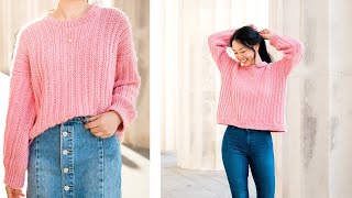 Crochet Ribbed Sweater DIY Tutorial [upl. by Shel]