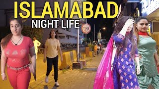 🇵🇰The real NIGHTLIFE in Islamabad F7 MARKAZ walking tour 4k 2024 [upl. by Noletta]