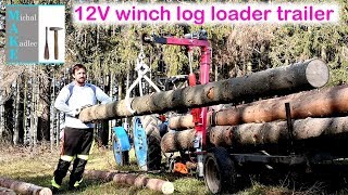 12V winch log loader trailer [upl. by Kenwood215]