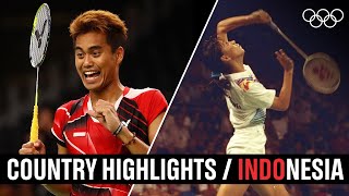 Indonesias 🇮🇩BEST 🏸moments at the Olympics [upl. by Garrison]