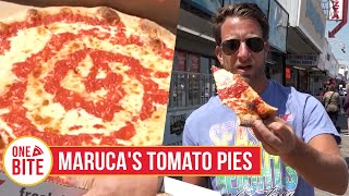 Barstool Pizza Review  Marucas Tomato Pies Seaside Heights NJ [upl. by Messab649]