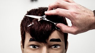 How To Texturize Mens Hair  Mens Haircut Tutorial [upl. by Ahteres]