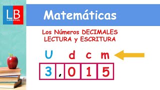 Los Números DECIMALES LECTURA y ESCRITURA ✔👩‍🏫 PRIMARIA [upl. by Brunhilda]