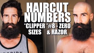 HAIRCUT NUMBERS  HAIR CLIPPER SIZES  HAIR CLIPPER GUIDE [upl. by Remmos]