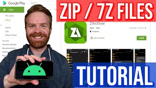 The Best Zip  7Z archive app for Android ZArchiver How to  Tutorial [upl. by Ahsilrac]