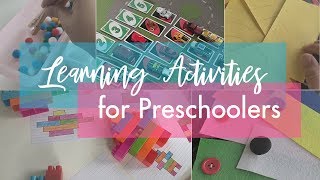 5 Simple and Fun Preschool Activities  Learning At Home Activities [upl. by Lucais817]