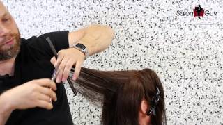 Haircut Tutorial  How to Cut Layers  TheSalonGuy [upl. by Lytton]