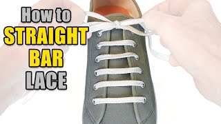 Straight Bar Lacing Tutorial – Professor Shoelace [upl. by Noevad]