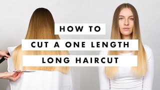 One Length Haircut Tutorial  MIG Training [upl. by Townshend]