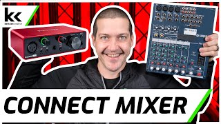 Connect Audio Mixer to Scarlett Solo Audio Interface [upl. by Nahraf]