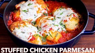 Stuffed Chicken Parmesan Recipe with Gluten Free Option [upl. by Pirzada]