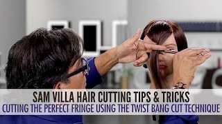 Cutting The Perfect Fringe Using The Twist Bang Cut Technique [upl. by Nev]