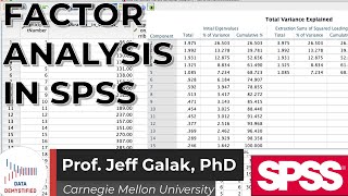 Factor Analysis in SPSS SPSS Tutorial Video 32 [upl. by Nnaoj]