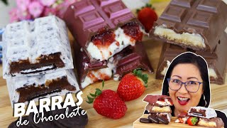 TRÊS SABORES DE BARRAS DE CHOCOLATE SUPER RECHEADAS  A SENSAÇÃO DE FAÇA E VENDAS DO MOMENTO [upl. by Neddra]