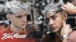 New 2019 Mens Haircut amp Hairstyle  Texture Forward Fringe  THIN Hair Tips [upl. by Ahseet]