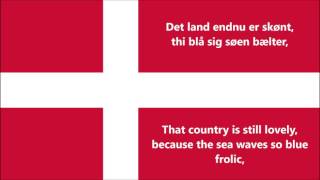 Anthem of Denmark  Danmarks Nationalsang DKEN lyrics [upl. by Esoj]