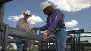 Bull Riding Chute Procedure  Cody Custer  Rodeo Time University [upl. by Leahcimsemaj]