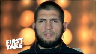 Khabib Nurmagomedov previews fight vs Justin Gaethje at UFC 254  First Take [upl. by Miko234]